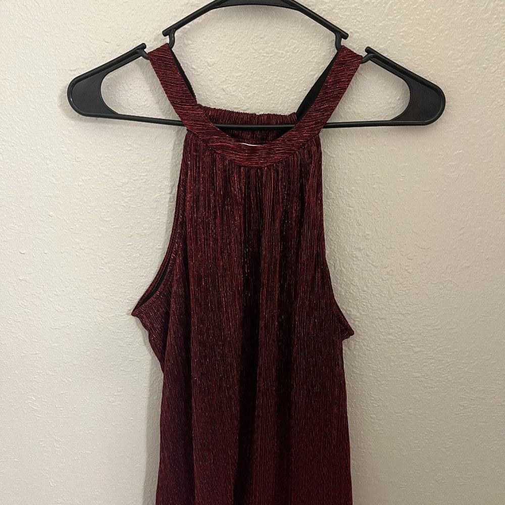 Red and black sparkly top